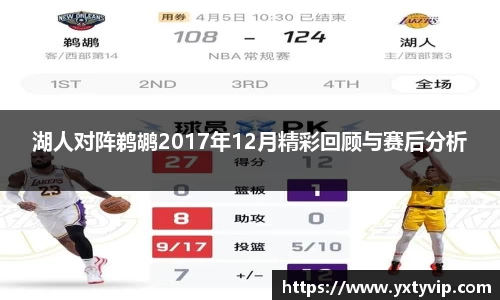 湖人对阵鹈鹕2017年12月精彩回顾与赛后分析